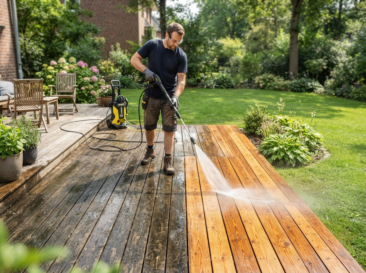 Deck and patio cleaning service