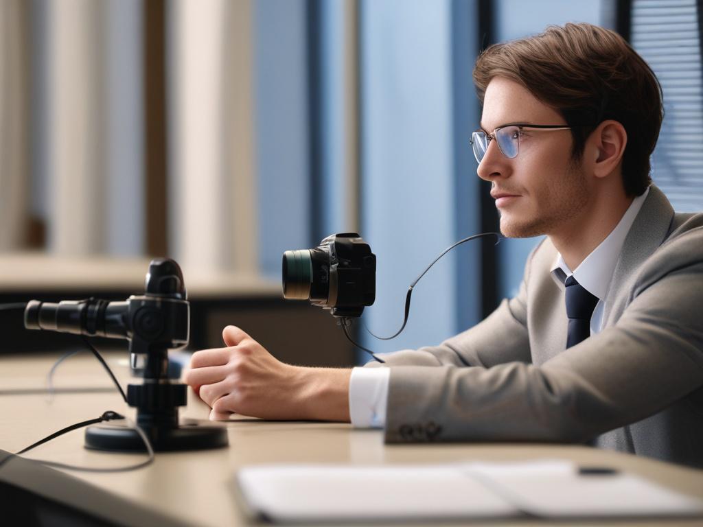 A hyper realistic close up shot of a legal professional