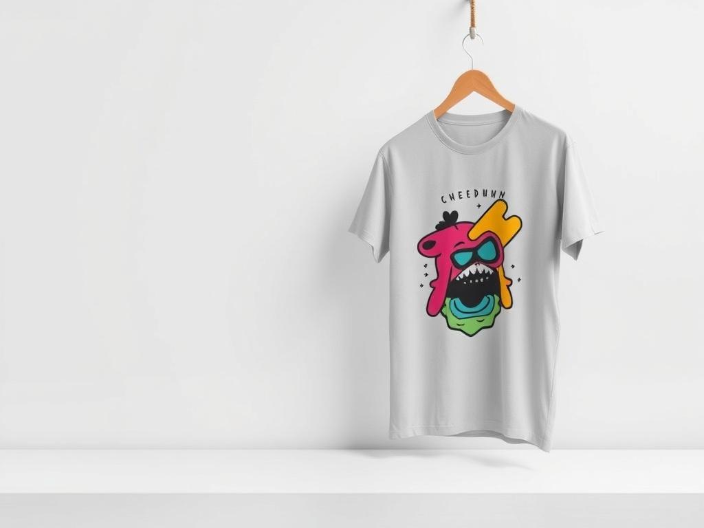 A realistic high resolution image of a custom T shirt
