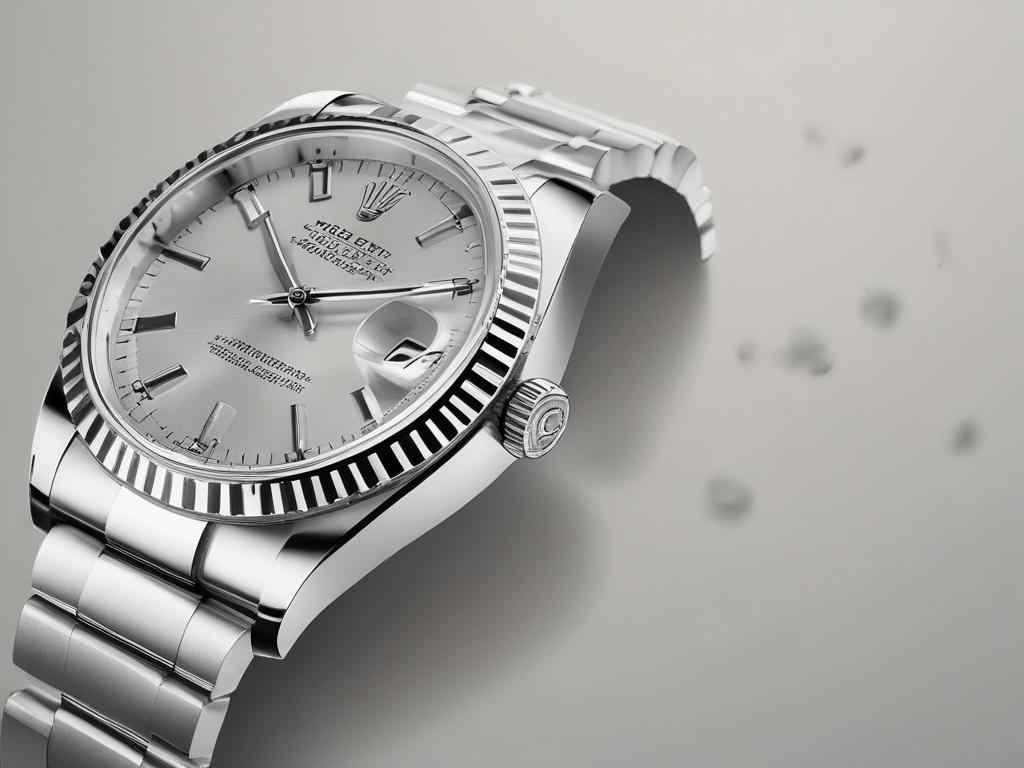 classic Rolex Datejust, silver dial, fluted bezel, stainless steel