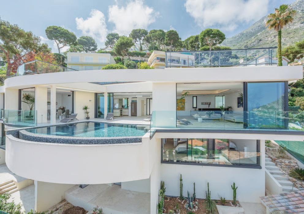 Eze villas on the French Riviera