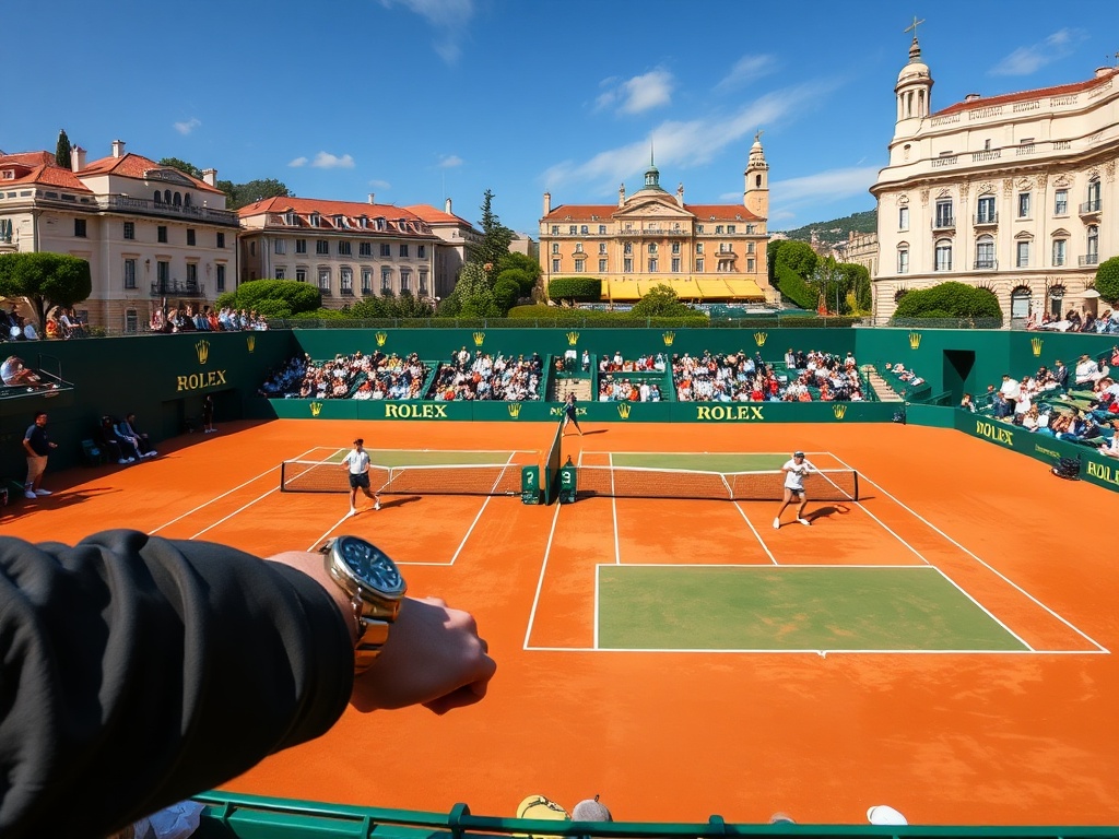 Rolex Masters tennis tournament with professional athletes