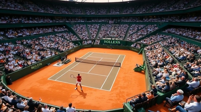 Rolex Masters tennis tournament with professional athletes