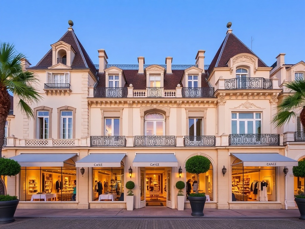 Cap-Ferrat exclusive luxury shopping with Belle Époque architecture