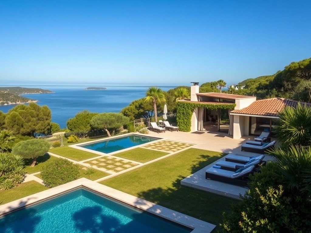 Sainte-Maxime villas on the French Riviera