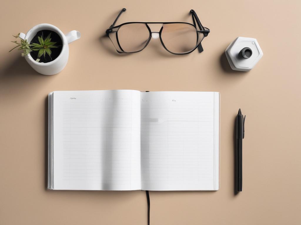 um caderno aberto com anotações de estratégias e uma caneta
