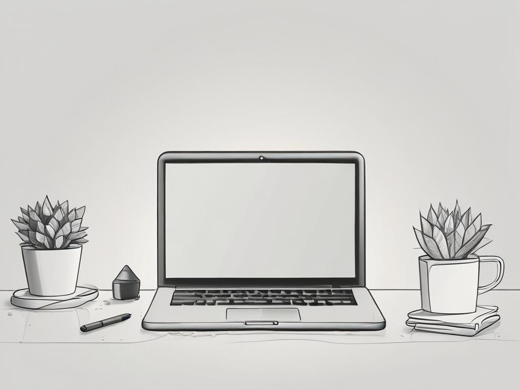uma pessoa trabalhando em um laptop com gráficos de progresso