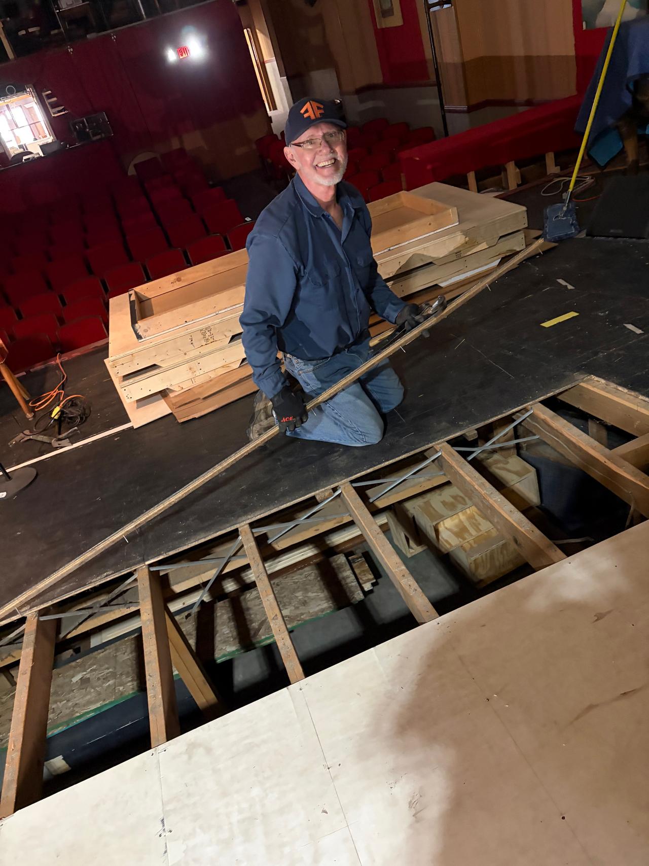 hank tearing up old stage.jpg