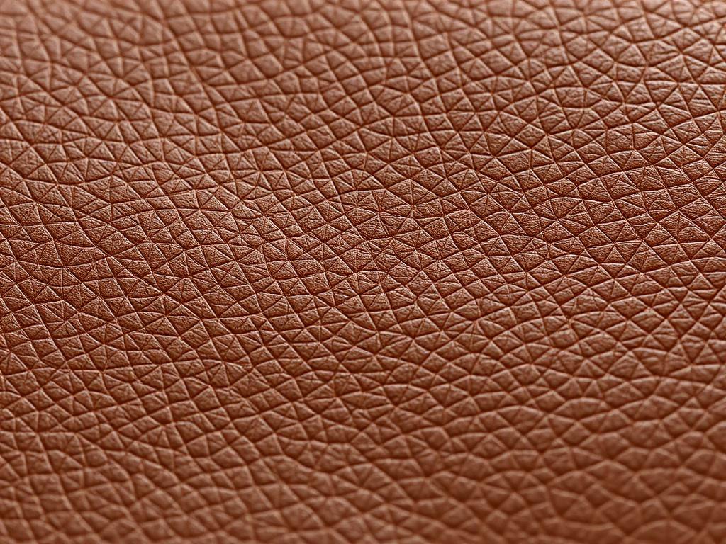 A hyper-realistic close-up shot of Brazilian vegan leather, showcasing its texture and color variations. The background is simple and neutral to highlight the leather. The composition focuses solely on the leather material, emphasizing its quality and sustainability. The lighting is soft and natural, enhancing the details of the leather surface.