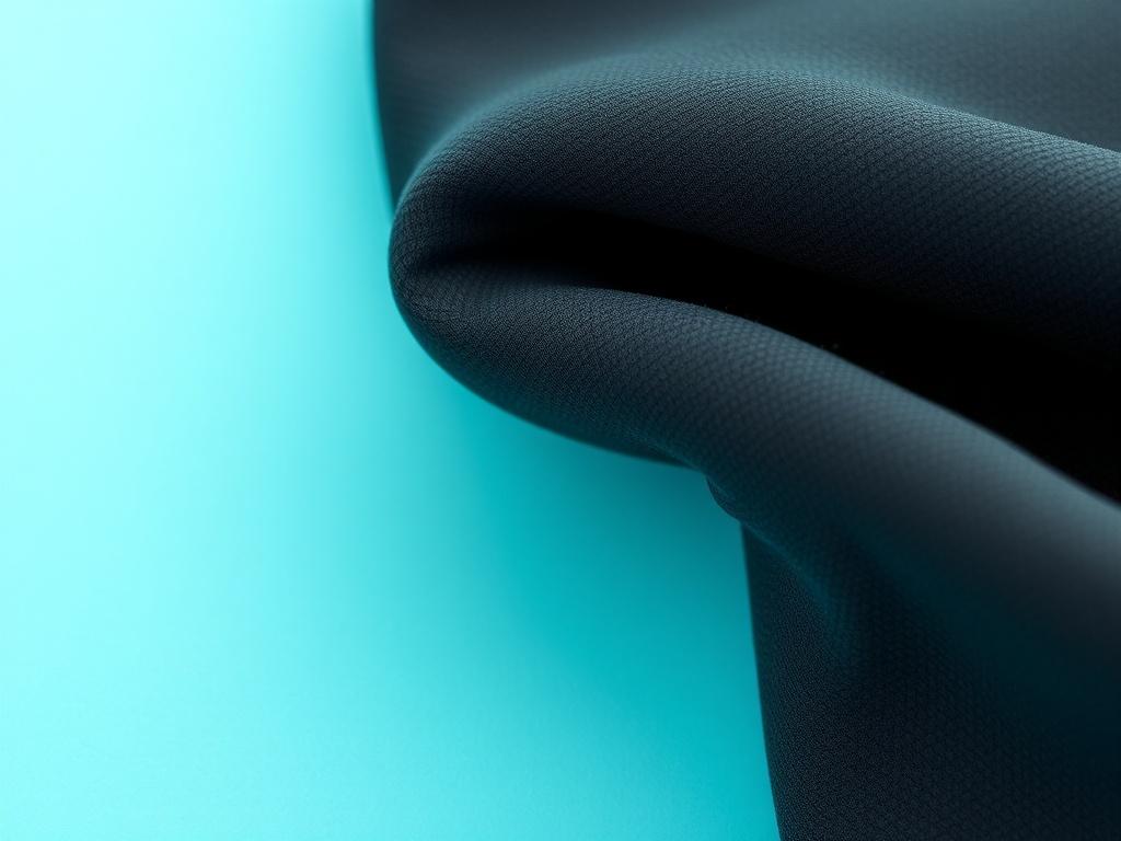 A close-up shot of Brazilian neoprene fabric, showcasing its elastic and durable texture. The background is a soft gradient of rgb(50, 170, 39) to highlight the material's rich color. The focus is solely on the neoprene, emphasizing its quality and suitability for automotive applications.