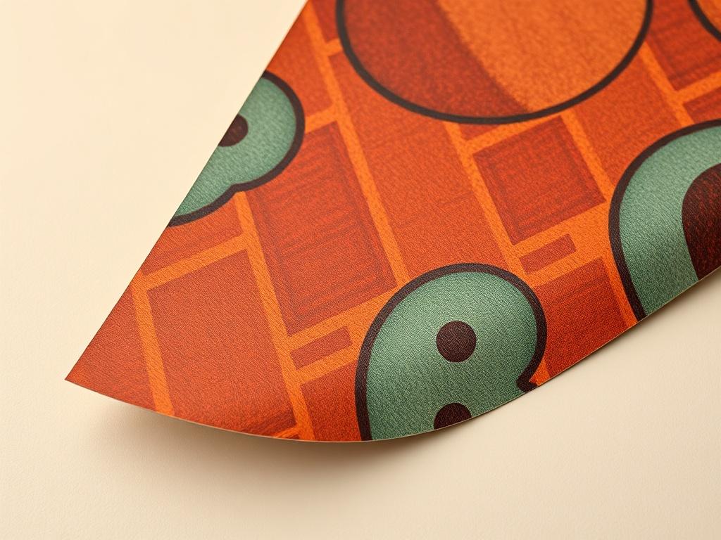 A close-up shot of a textured Brazilian vinyl sheet, showcasing its rich patterns and colors. The composition should be simple and clear, with the focus on the texture of the vinyl. The background should be a subtle, neutral color to enhance the vibrancy of the vinyl. The image should be rendered in hyper-realistic quality to highlight the details of the material.