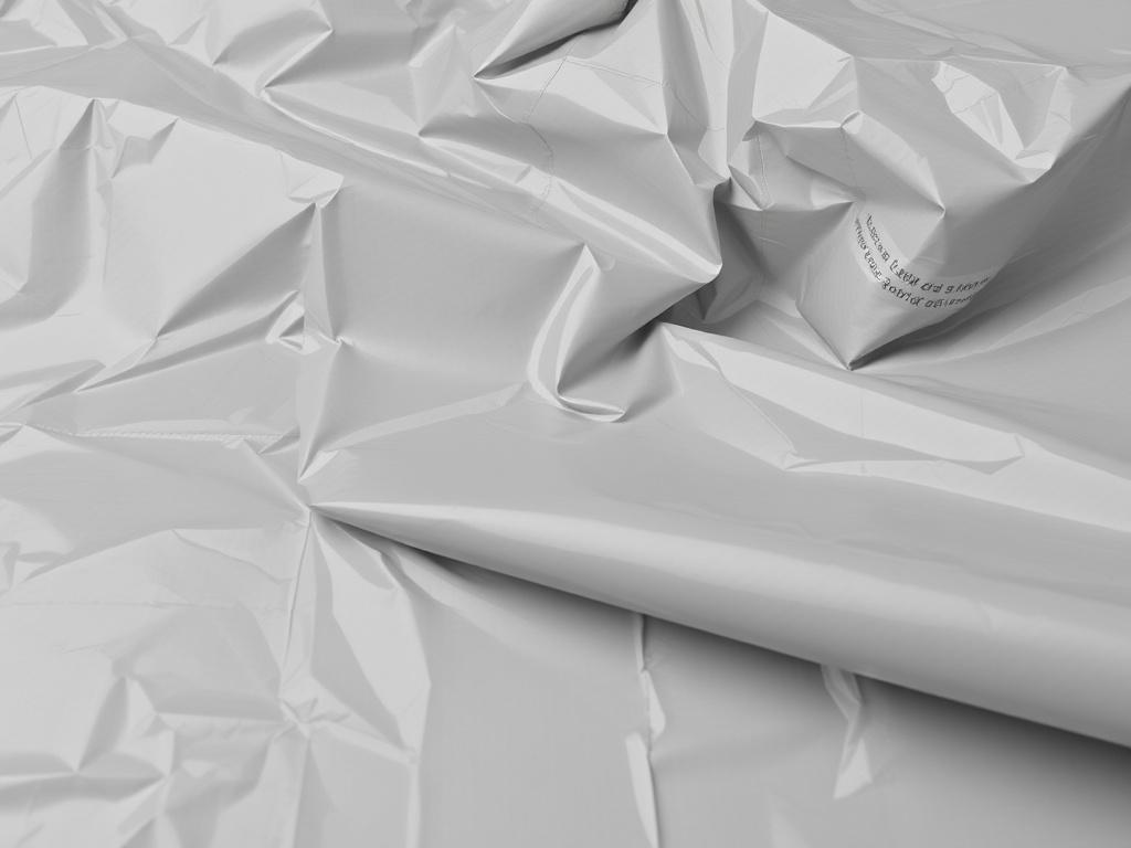 A hyper-realistic close-up shot of a 700g PVC tarp, showcasing its texture and durability, set against a neutral background to emphasize its features.