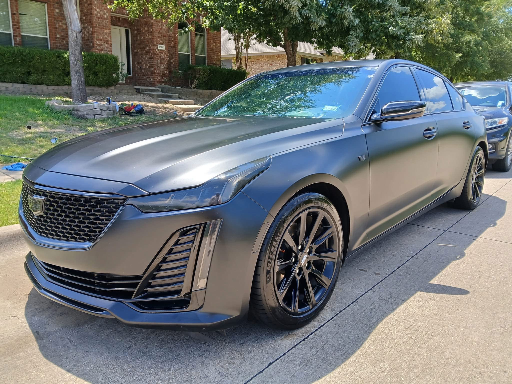 Close-up of polished car surface