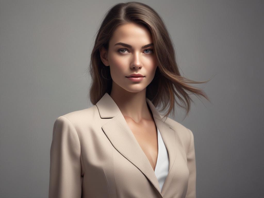 A realistic high resolution image of a beautiful, elegant woman