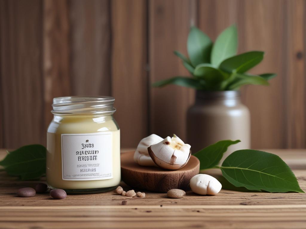 realistic high resolution of a jar of nourishing shea butter