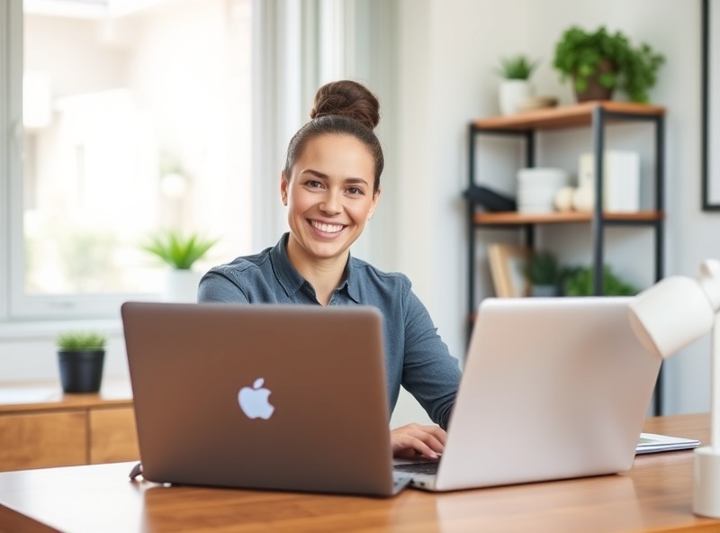 Cleaning business owner managing leads