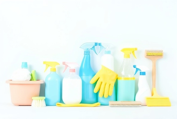 Professional cleaning supplies and tools