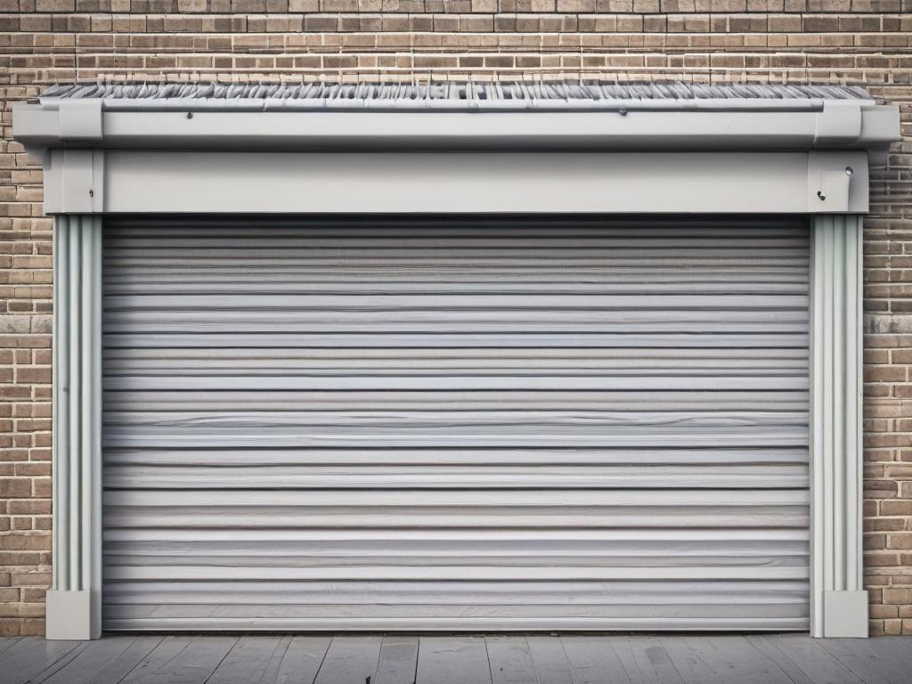 Close-up of a beautifully maintained exterior PVC roller shutter, showcasing its sleek design and functionality. The scene captures the texture of the PVC material, with a focus on the rolling mechanism. The background is softly blurred to emphasize the shutter, and the lighting enhances the glossy finish of the PVC, creating an appealing and realistic representation. The color palette complements the primary color rgb(50, 170, 39) with natural outdoor elements.