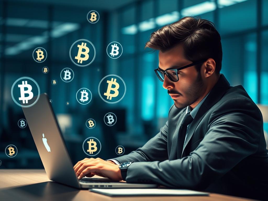 A realistic high resolution image showcasing a determined professional focused