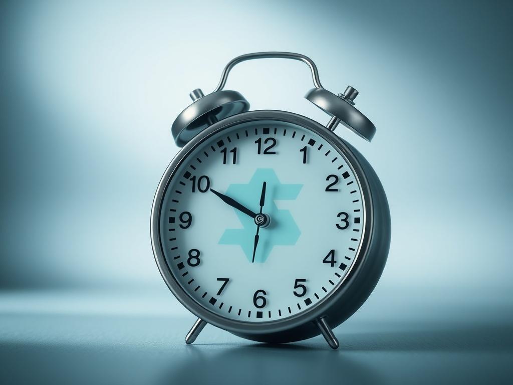 A realistic high resolution of a clock symbolizing speed and