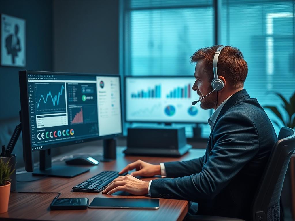 A dedicated support agent assisting a client over a video