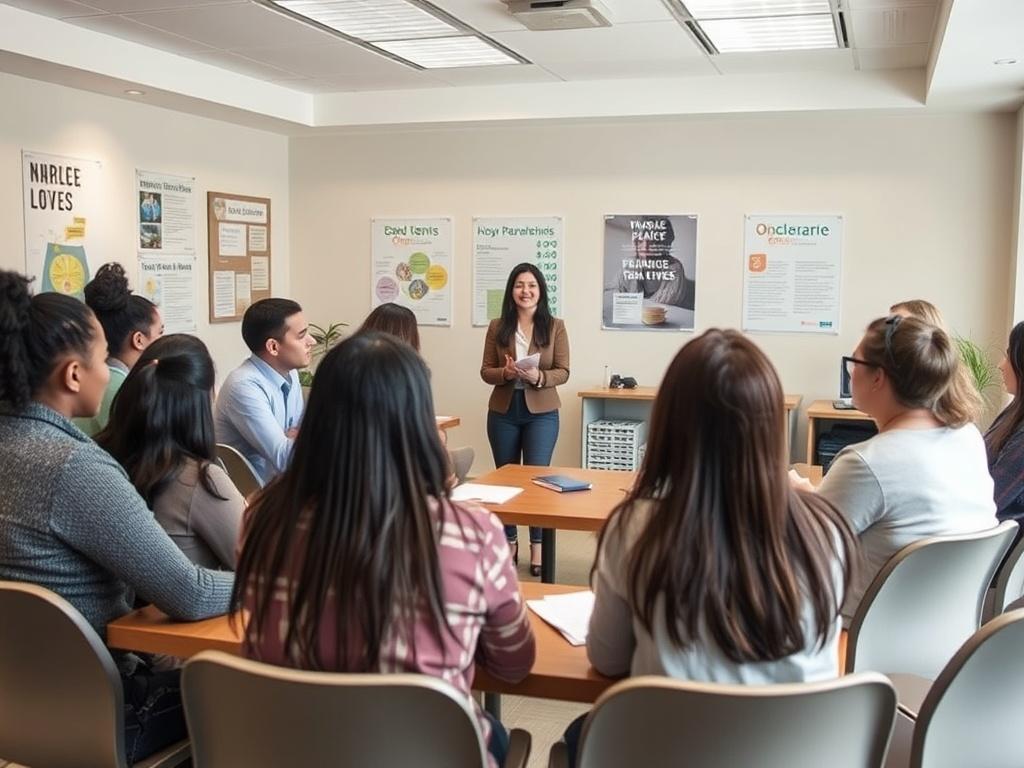 An engaging job readiness workshop in progress, with participants actively