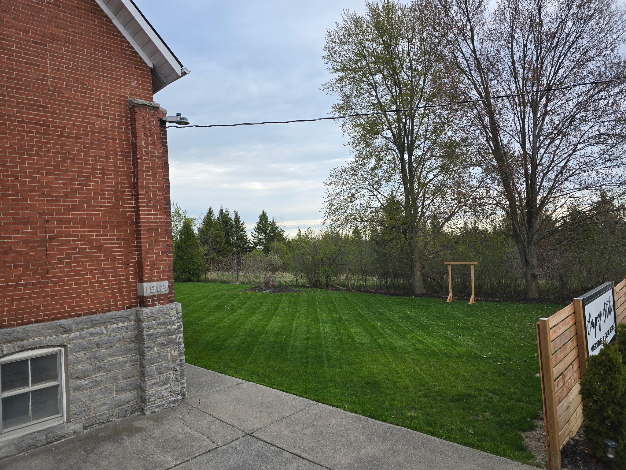 Lush green lawn with perfectly trimmed edges