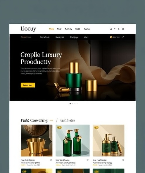 E-commerce website design for luxury brand