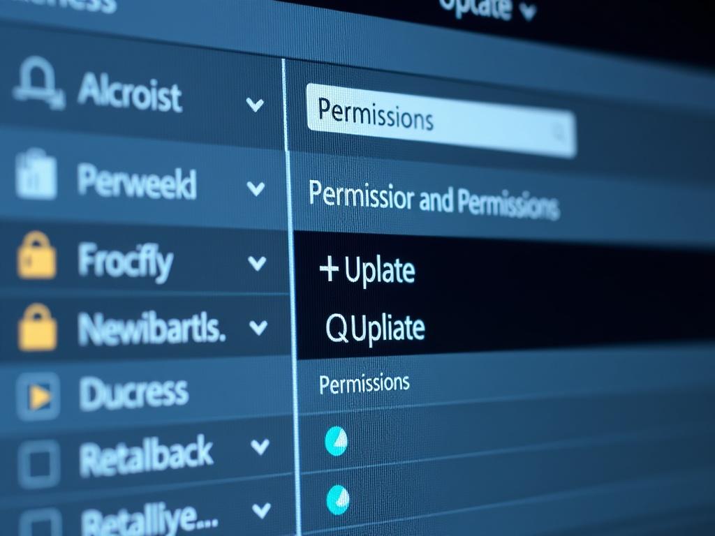 Close up of a computer screen showing a role based