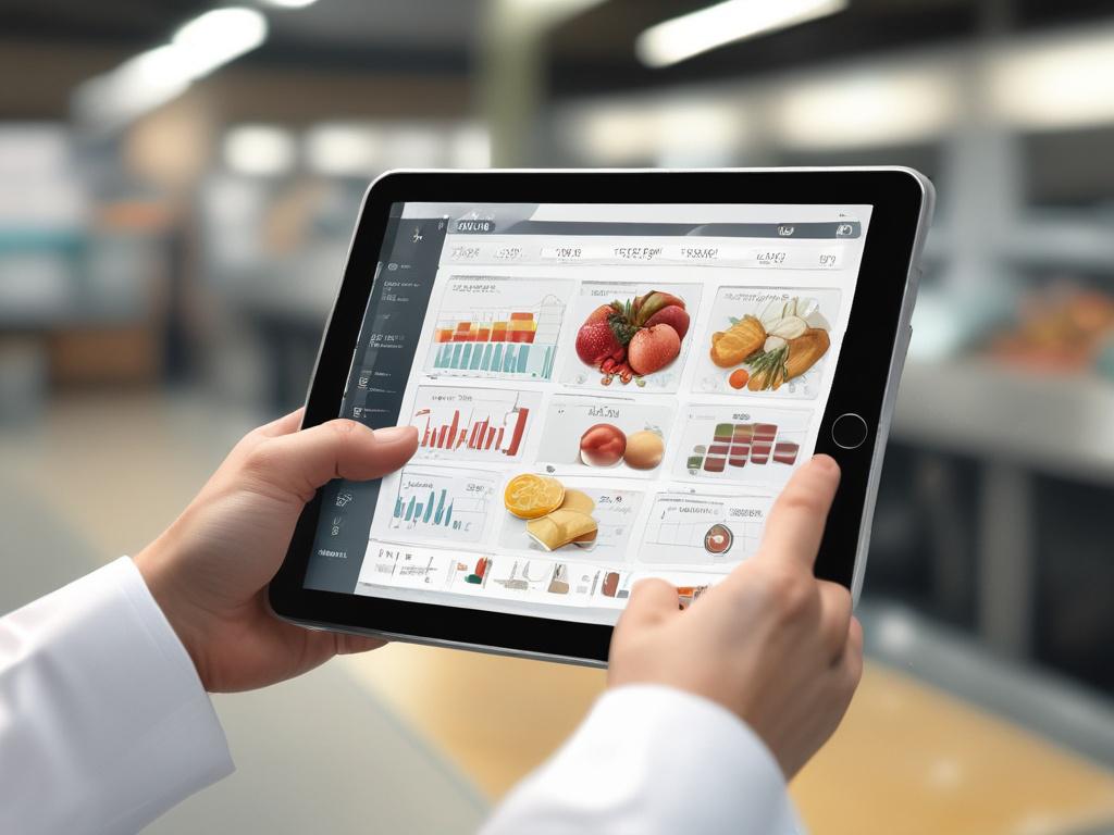 A close up hyper realistic of a digital tablet displaying