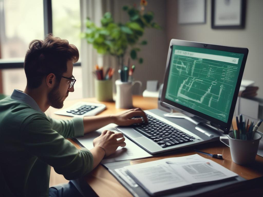 A close up shot of a focused individual working on
