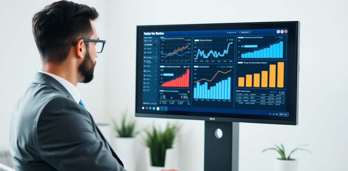 Executive reviewing metrics