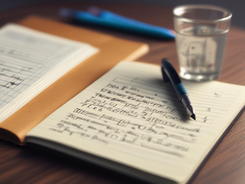 A close up shot of a notepad with handwritten notes