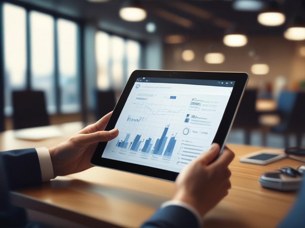 A close up shot of a digital tablet displaying AI