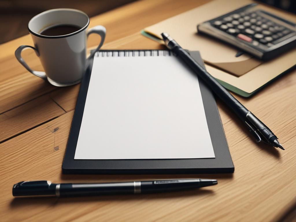 A close up of a notepad and pen on a