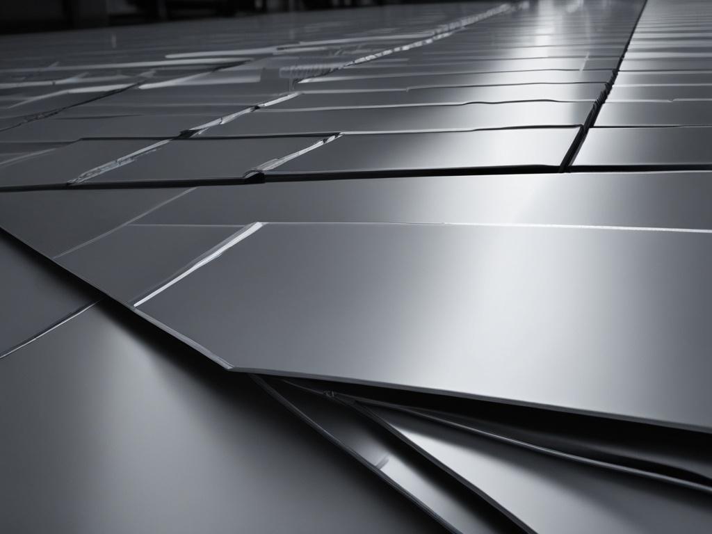 A close up shot of a steel sheet (листовой металл)