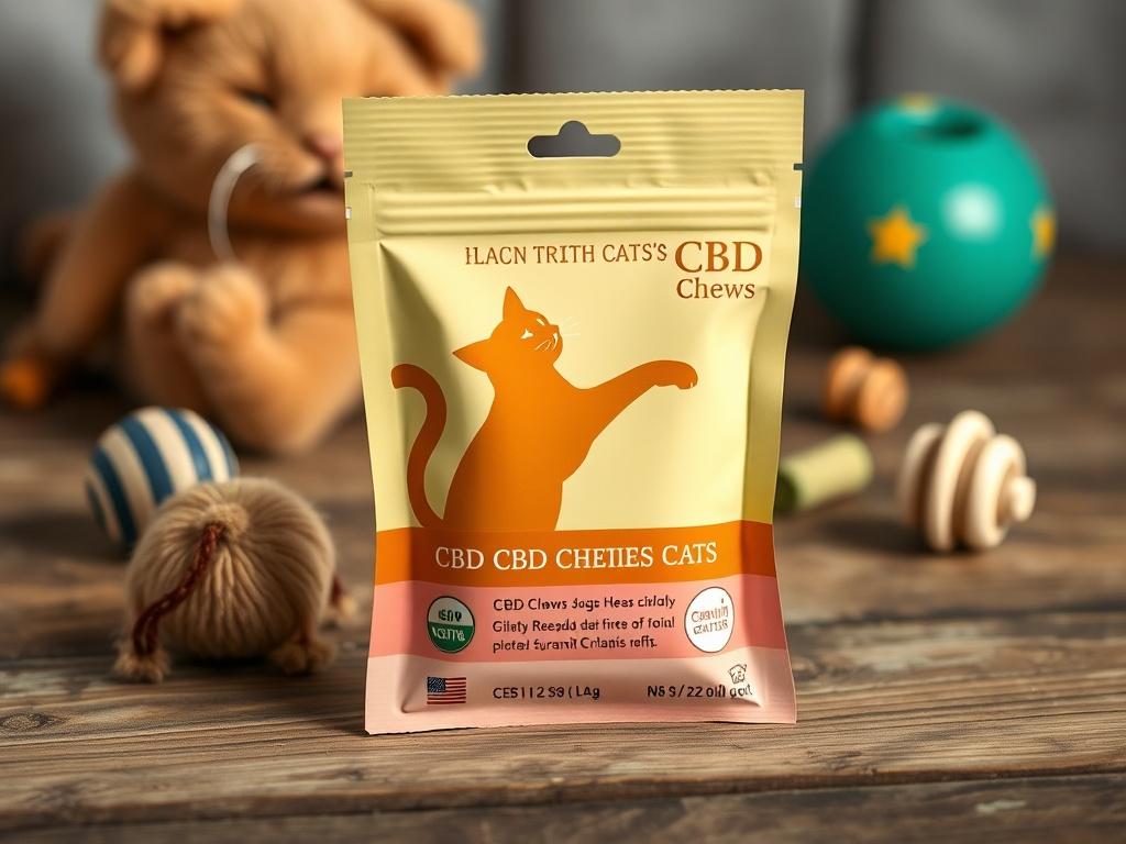 A high resolution image of a packet of CBD chews