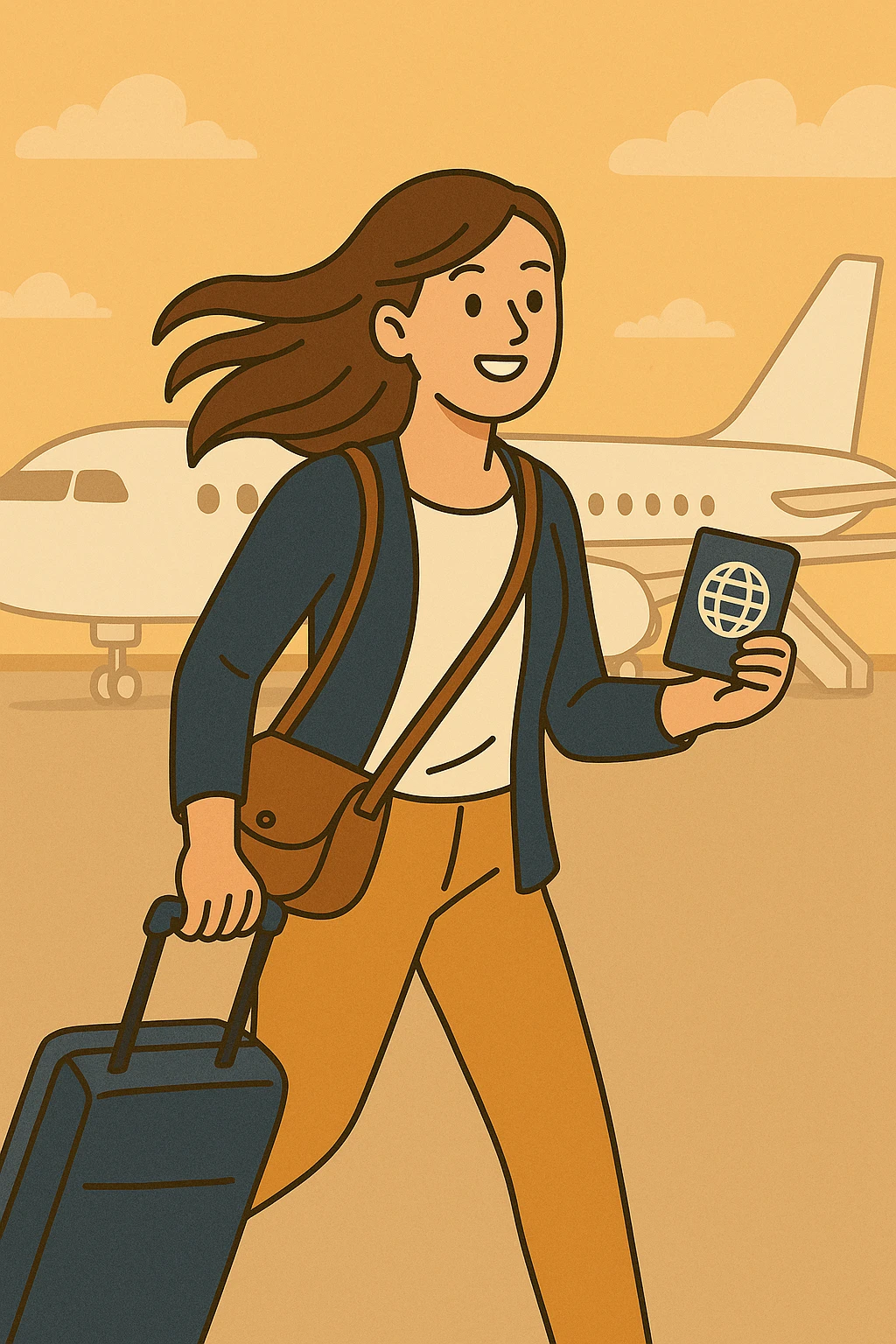 Reisende mit Koffer und Reisepass – PKV und Versicherungsschutz im Ausland für Beamtenanwärter