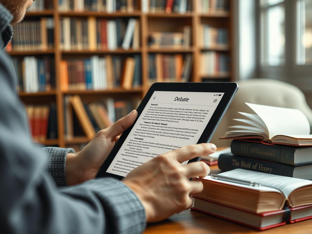A close up shot of a person browsing through a