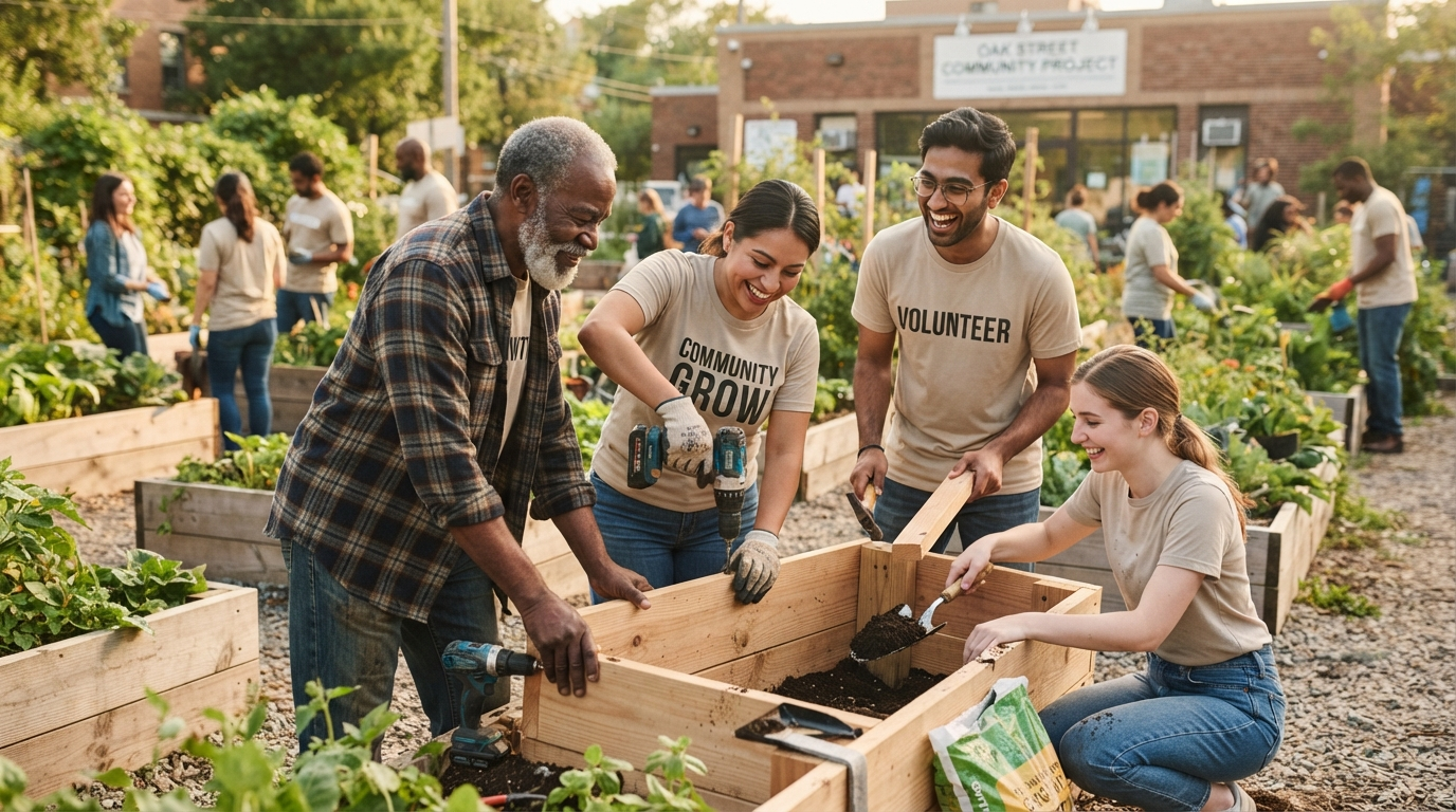 People of different backgrounds working together