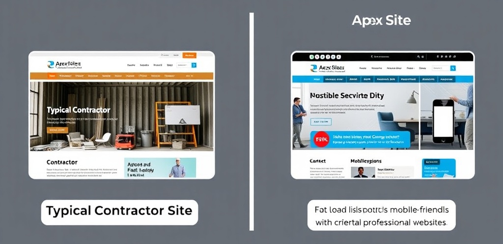Comparison between typical contractor site and Apex site