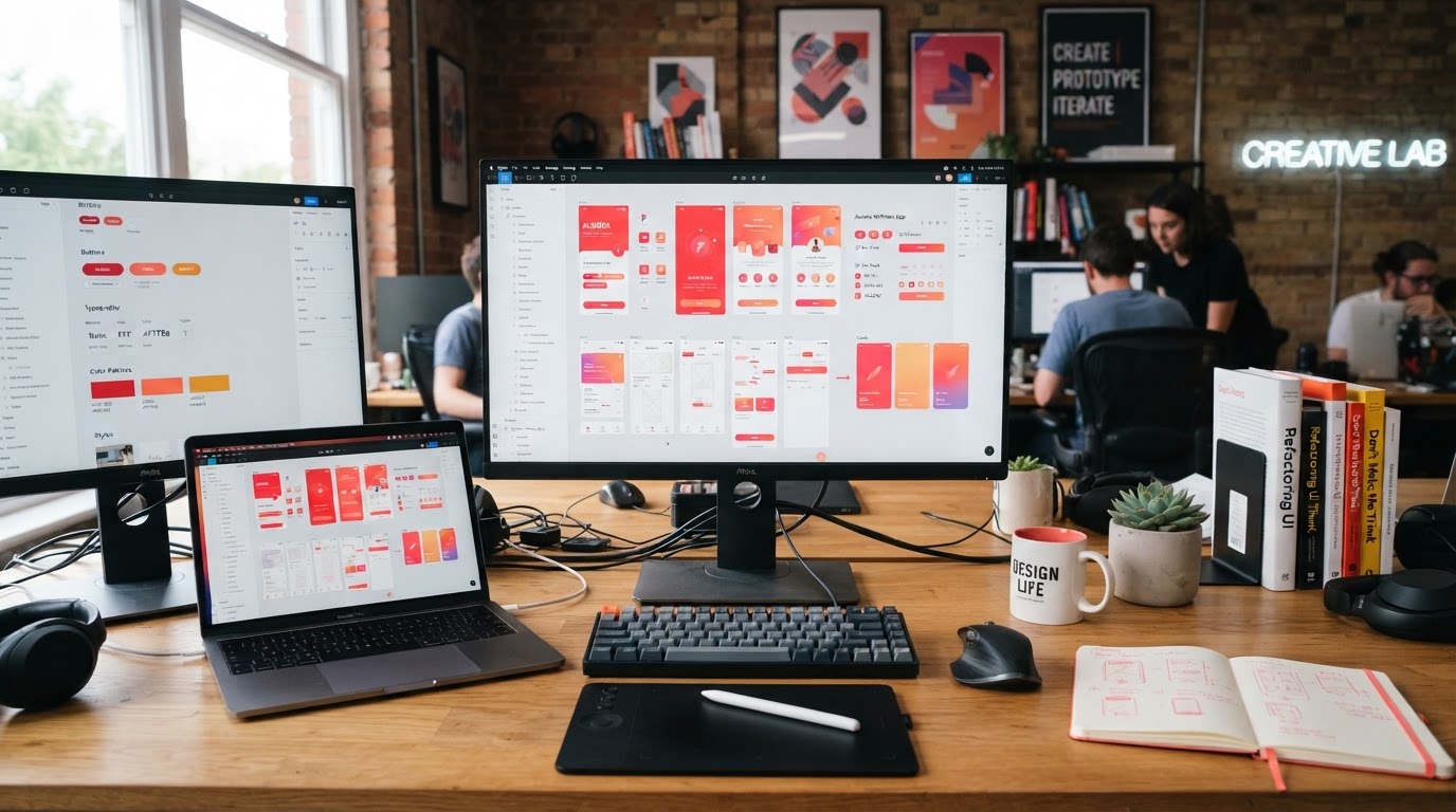 UI/UX Design Studio Workspace
