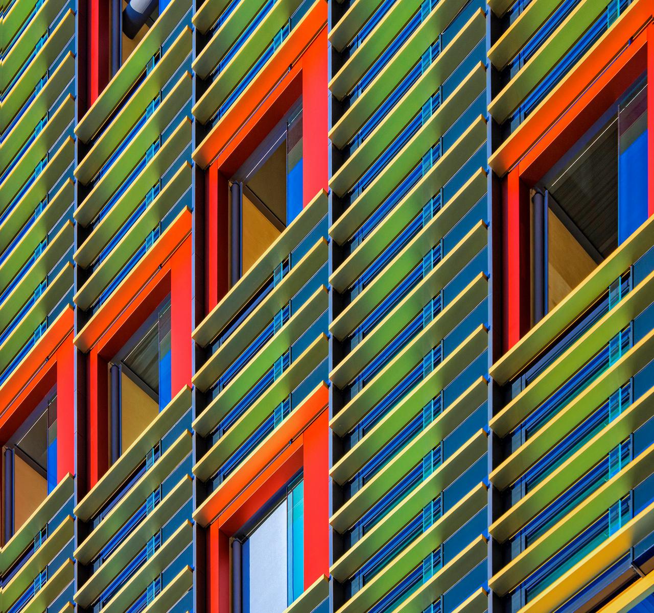 Colored facade