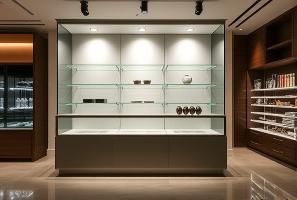 Glass display cabinets