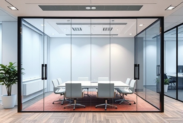 Interior glass partitions