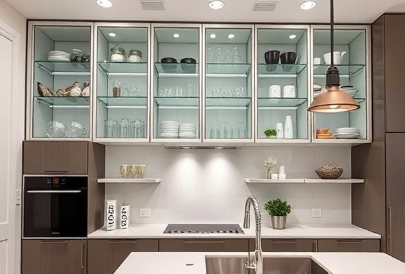 Glass and aluminum cabinets