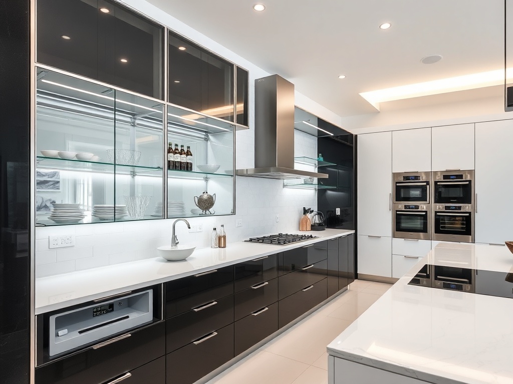 Custom glass cabinet system