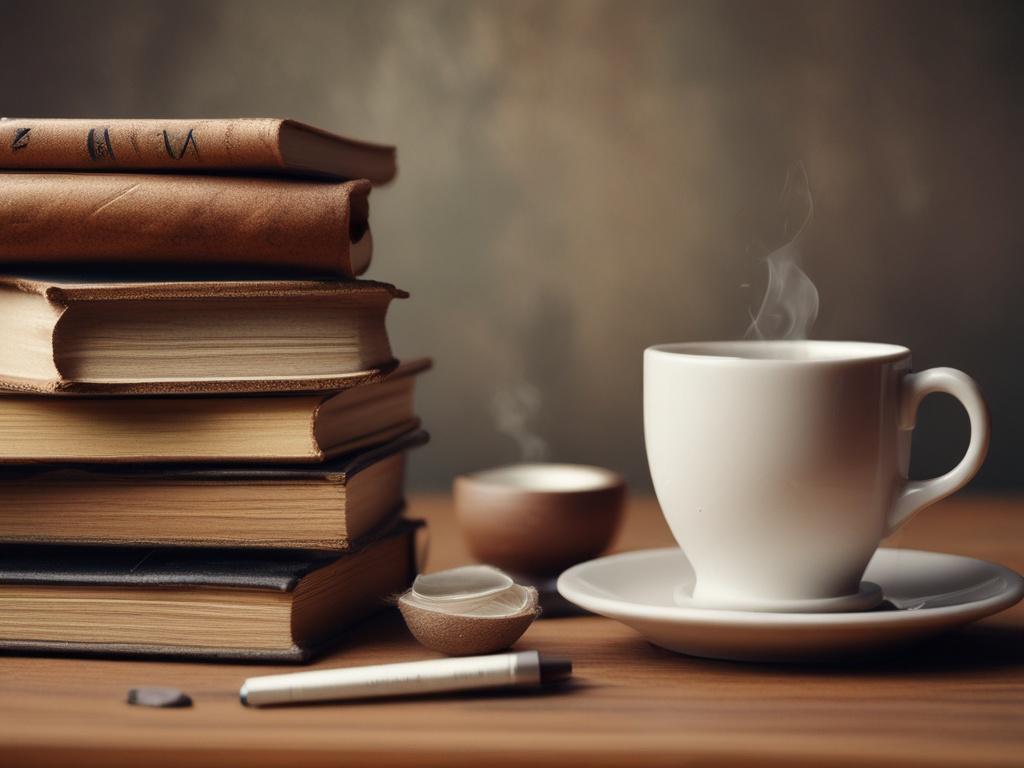 a high resolution of a stack of books on financial