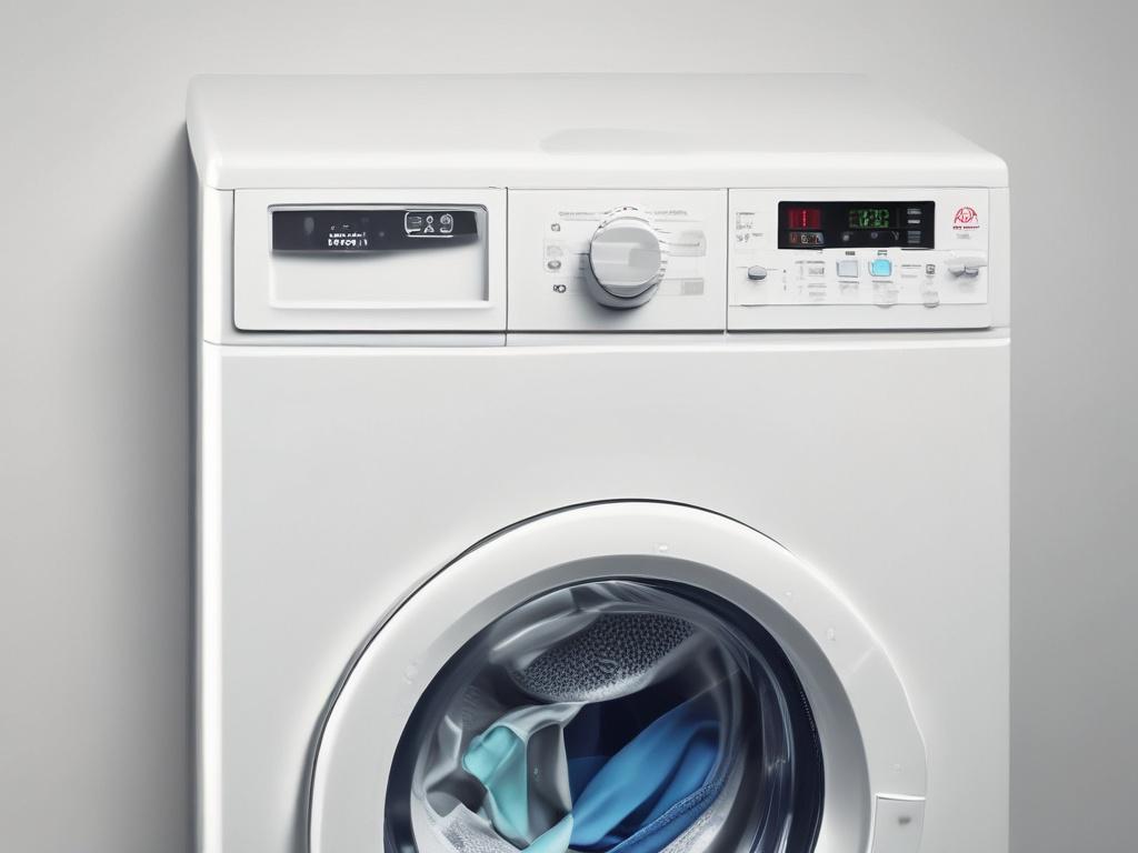 high resolution close up of a washing machine with clean
