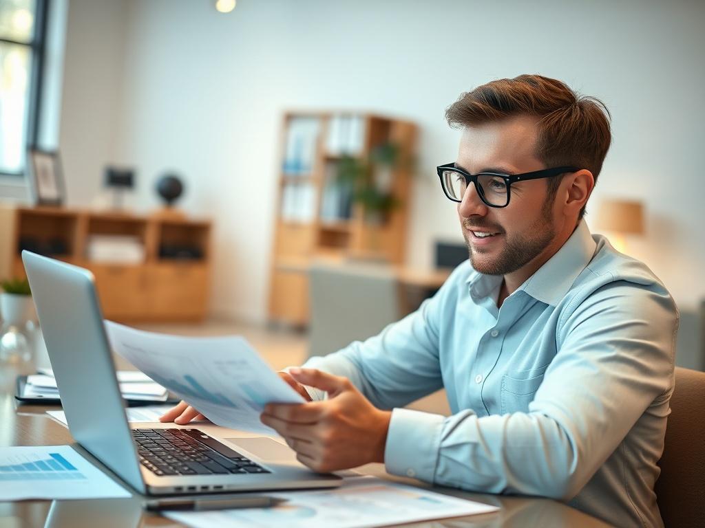 A close up shot of a professional consultant analyzing payment